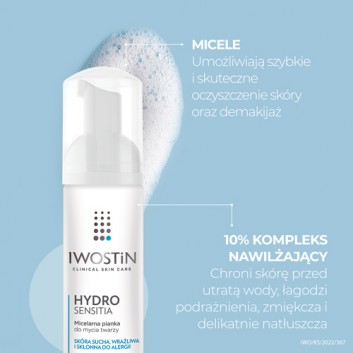 Iwostin Hydro Sensitia micelarna pianka do mycia twarzy 165 ml