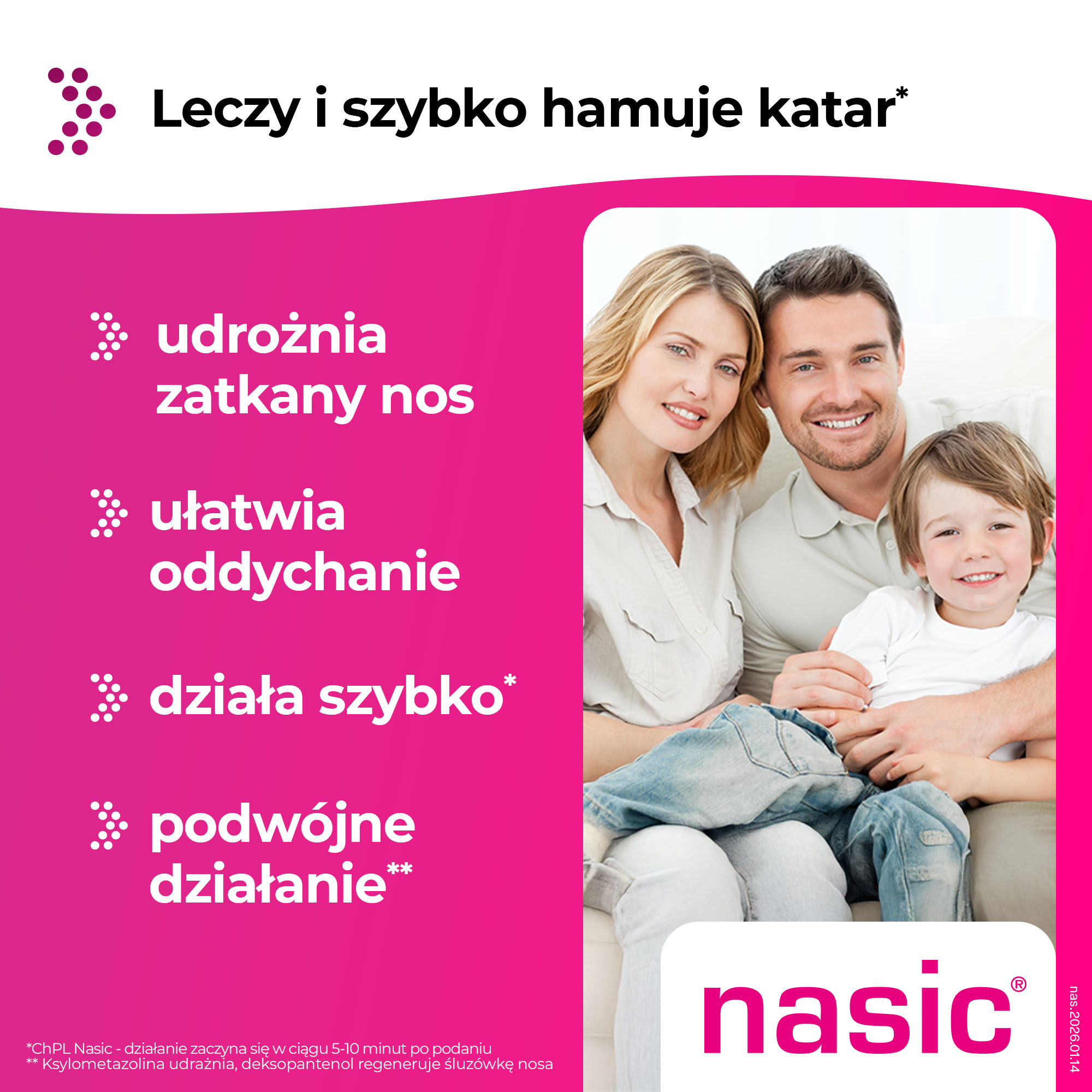 Nasic, (0,1mg+5mg)/dawkę, aerozol do nosa, 10 ml
