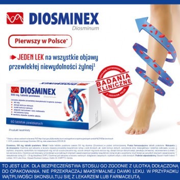 Diosminex 500 mg 60 tabletek