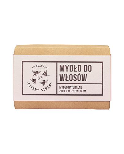 Mydlarnia Cztery Szpaki, Mydło do włosów, mydło naturalne z olejem rycynowym, 110 g zdjęcie