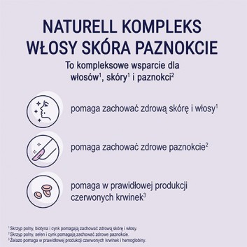 Naturell Kompleks Włosy Skóra Paznokcie 120 tabletek