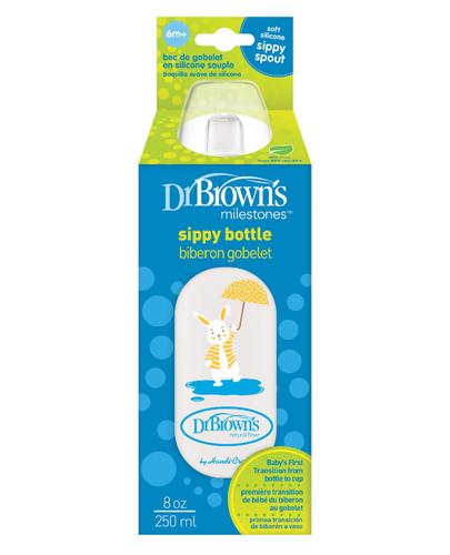 Dr Brown's Standard Butelka z silikonowym ustnikiem niekapkiem 6m+ królik - 250 ml Do nauki samodzielnego picia - cena, opinie, użytkowanie zdjęcie