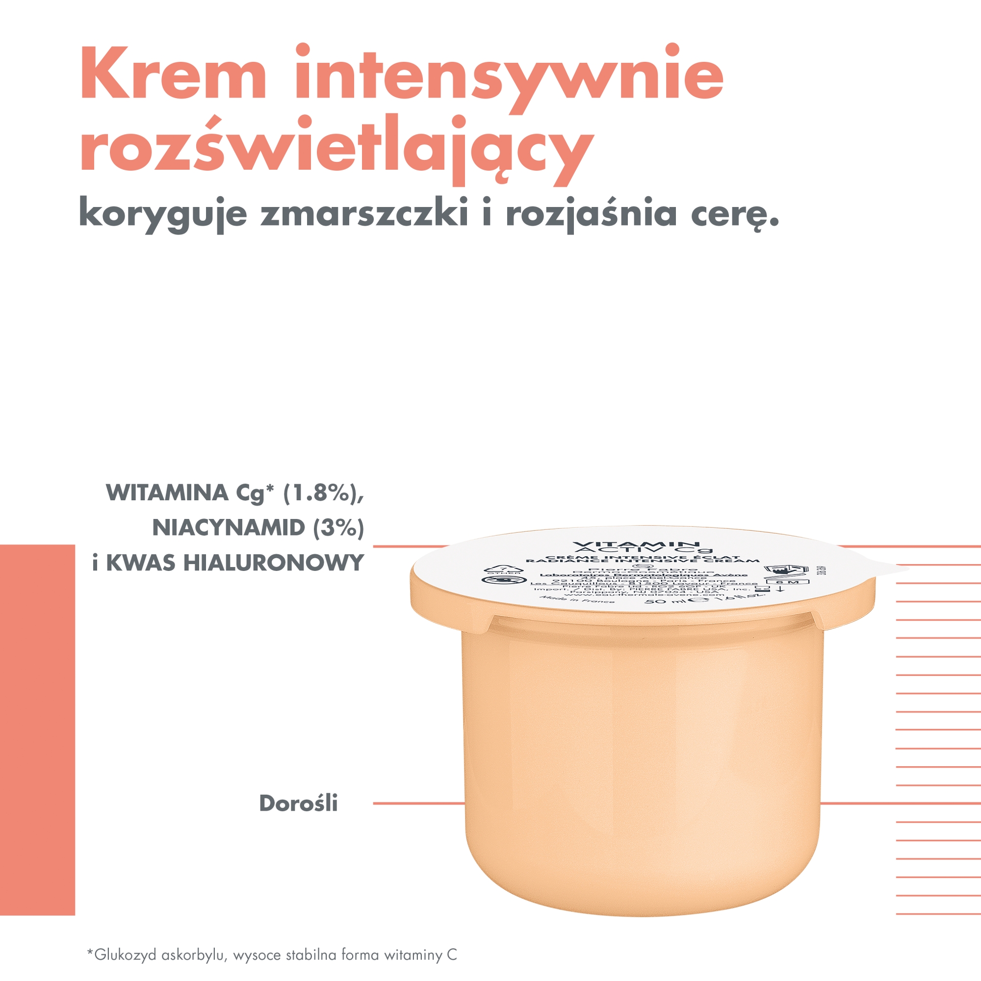 AVENE Vitamin Activ Cg, krem intensywnie rozjaśniający, 50 ml