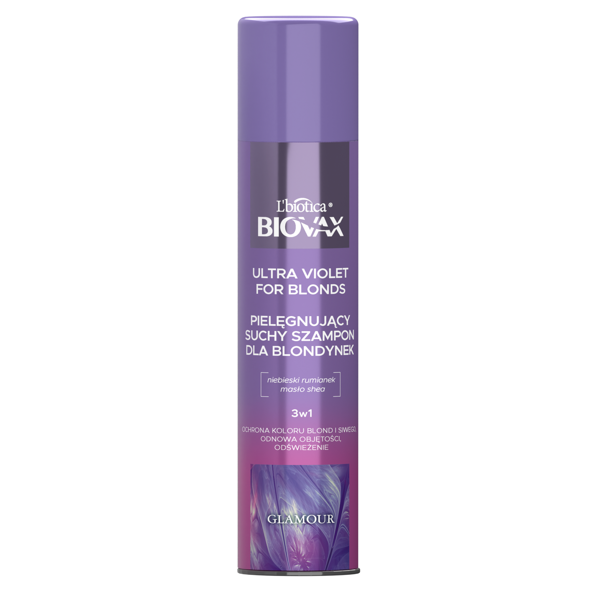 L'biotica Biovax Glamour Ultra Violet for Blond suchy szampon, 200 ml zdjęcie