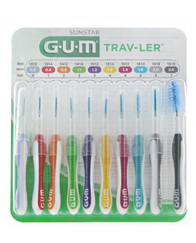 Sunstar Gum Trav-Ler Szczoteczki międzyzębowe różne rozmiary, 10 sztuk zdjęcie