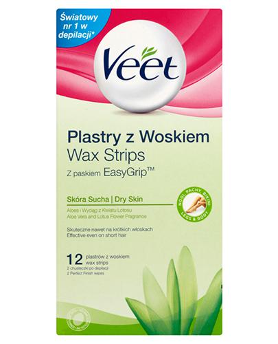 Veet Plastry do depilacji z woskiem dla skóry suchej, 12 sztuk zdjęcie