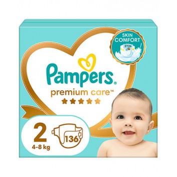 Pampers Premium Care 2 pieluchy 4-8kg 136 szt