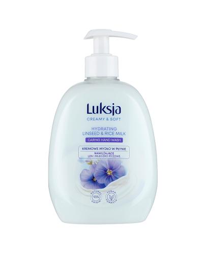 Luksja Creamy&Soft Kremowe Mydło w płynie, Len i Mleczko ryżowe, 500 ml, cena, opinie, wskazania zdjęcie