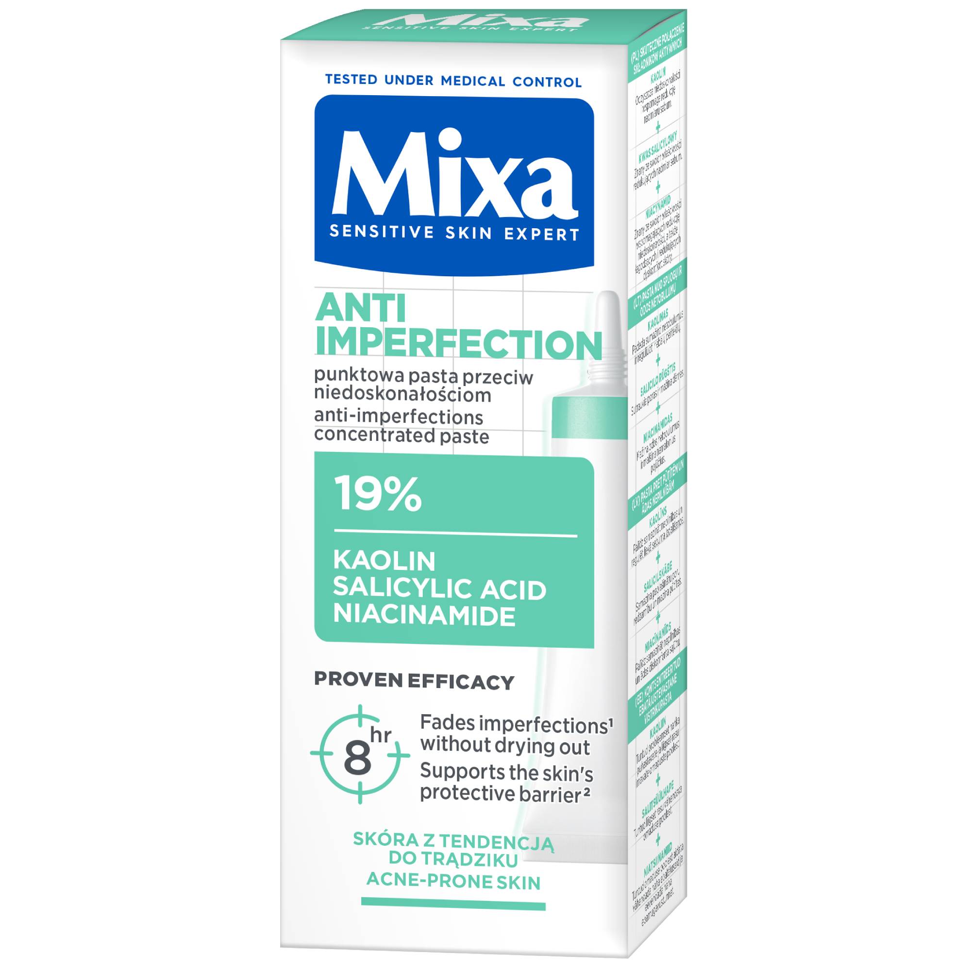 Mixa Skocentrowana punktowa pasta przeciw niedoskonałościom, 15 ml