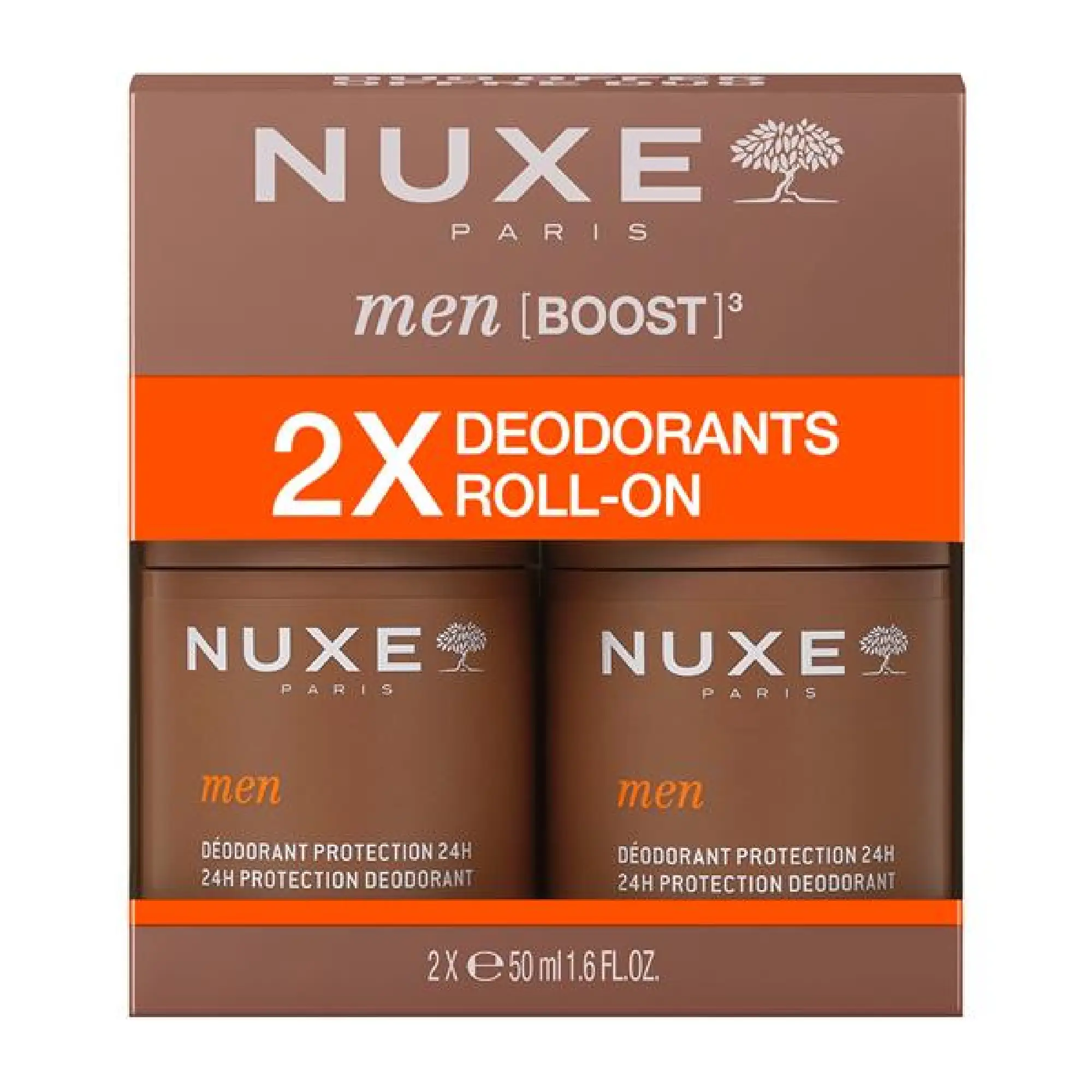 Nuxe Men Boost, Zestaw Dezodorant w kulce 24 H, 2 x 50 ml zdjęcie