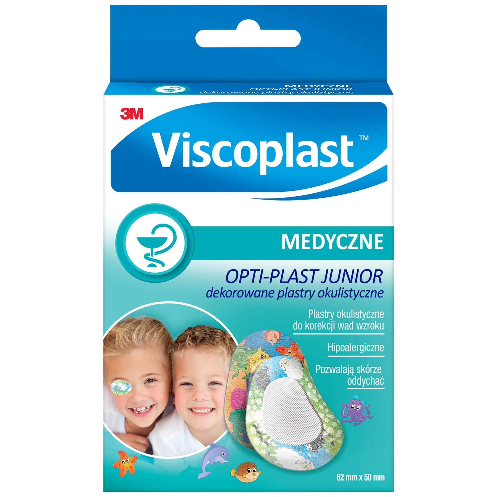 Viscoplast, Opti-plast Junior dekorowany plastry okulistyczne, 10 sztuk