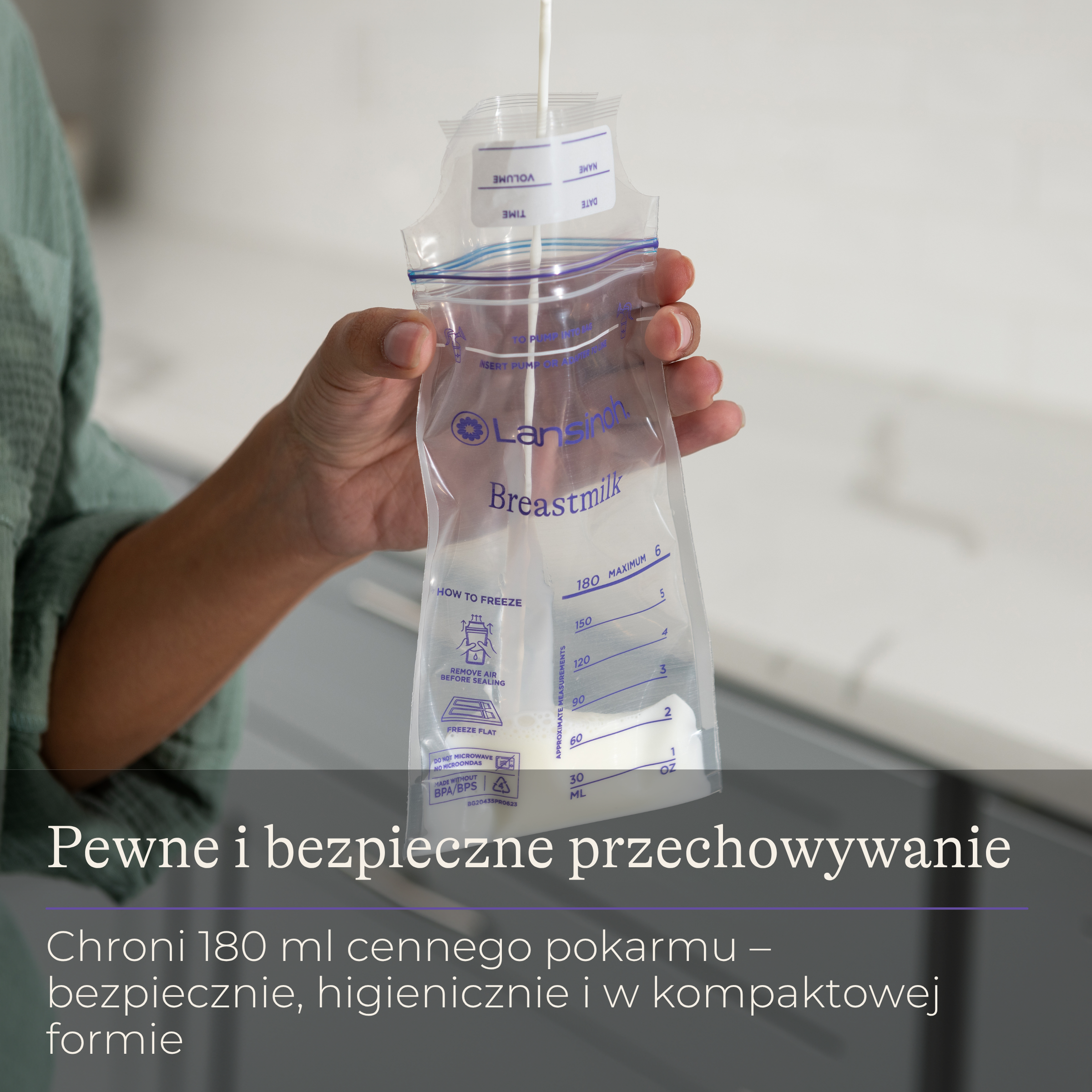 LANSINOH Woreczki do przechowywania pokarmu, 50 sztuk