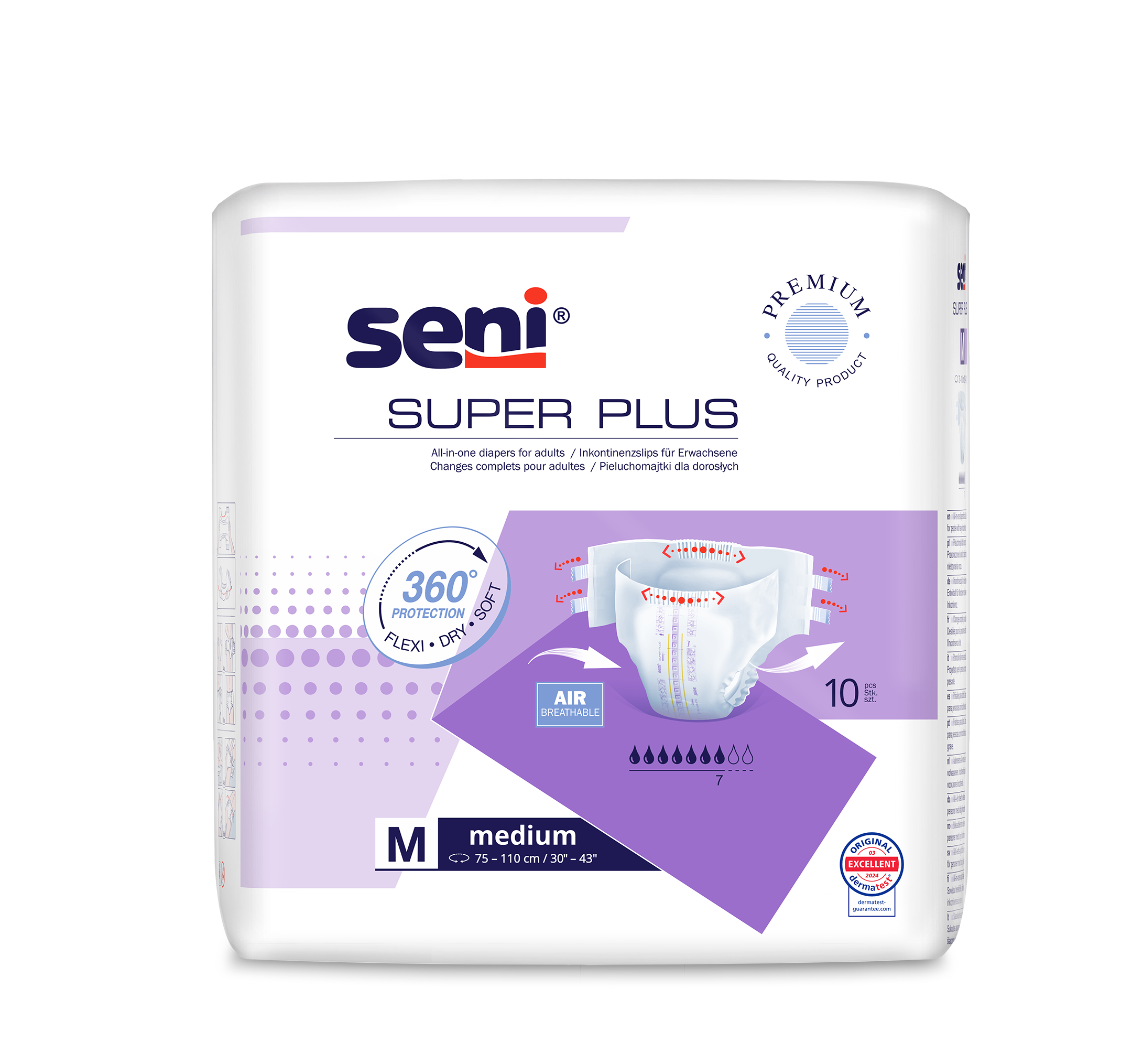 Seni Super Seni Plus Medium, rozmiar M, Pieluchomajtki, 10 sztuk zdjęcie