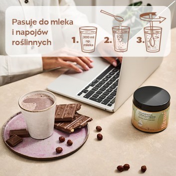 Reme Kolagenowa formuła piękna Caffe Latte o smaku orzechowym 150 g