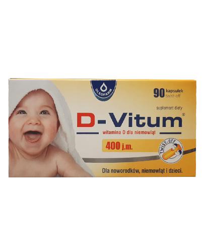 D-Vitum Witamina D dla niemowląt 400 j.m., kapsułki twist-off, 90 sztuk zdjęcie