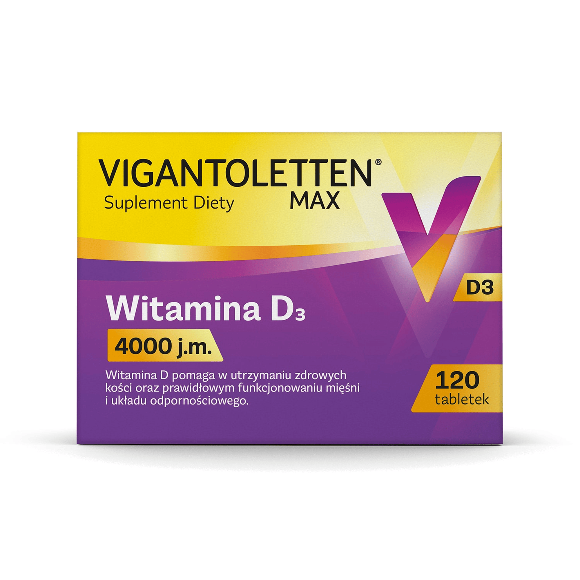 Vigantoletten MAX, Witamina D3 4000 j.m., tabletki, 120 sztuk zdjęcie