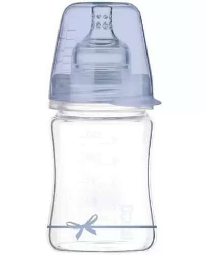Lovi Diamond Glass butelka szklanka 150 ml Baby Shower Boy [74/104boy] zdjęcie