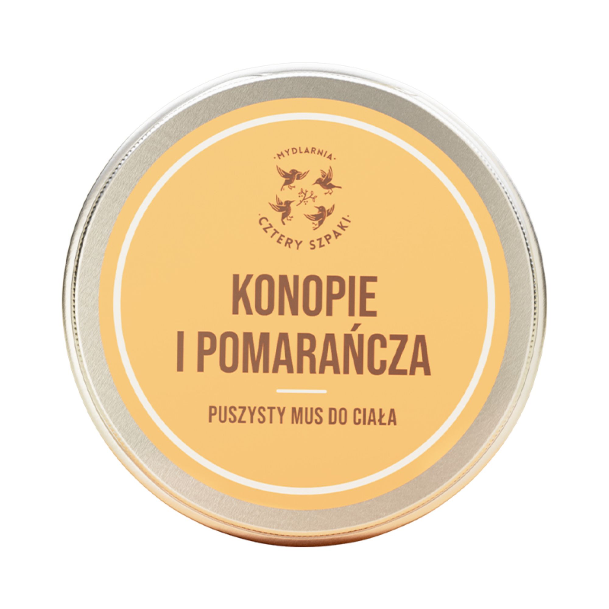 Mydlarnia Cztery Szpaki Puszysty mus do ciała konopie i pomarańcza, 150 ml zdjęcie