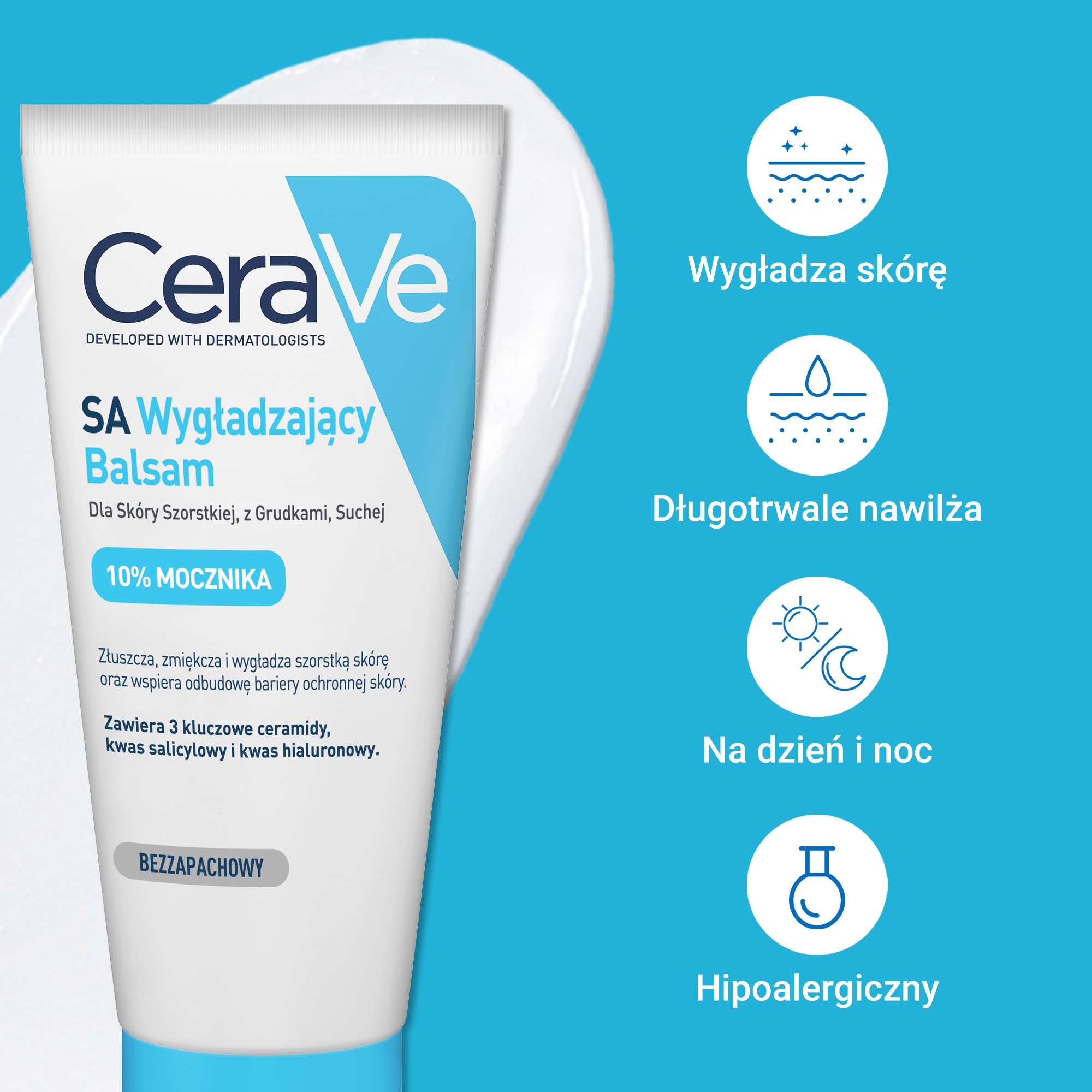 CeraVe SA wygładzający balsam dla skóry szorstkiej z grudkami suchej 177 ml