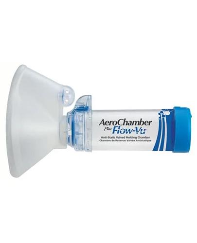 Aerochamber Plus FLOW VU Komora inhalacyjna z dużą maską dla dorosłych, 1 szt., cena, opinie, stosowanie zdjęcie