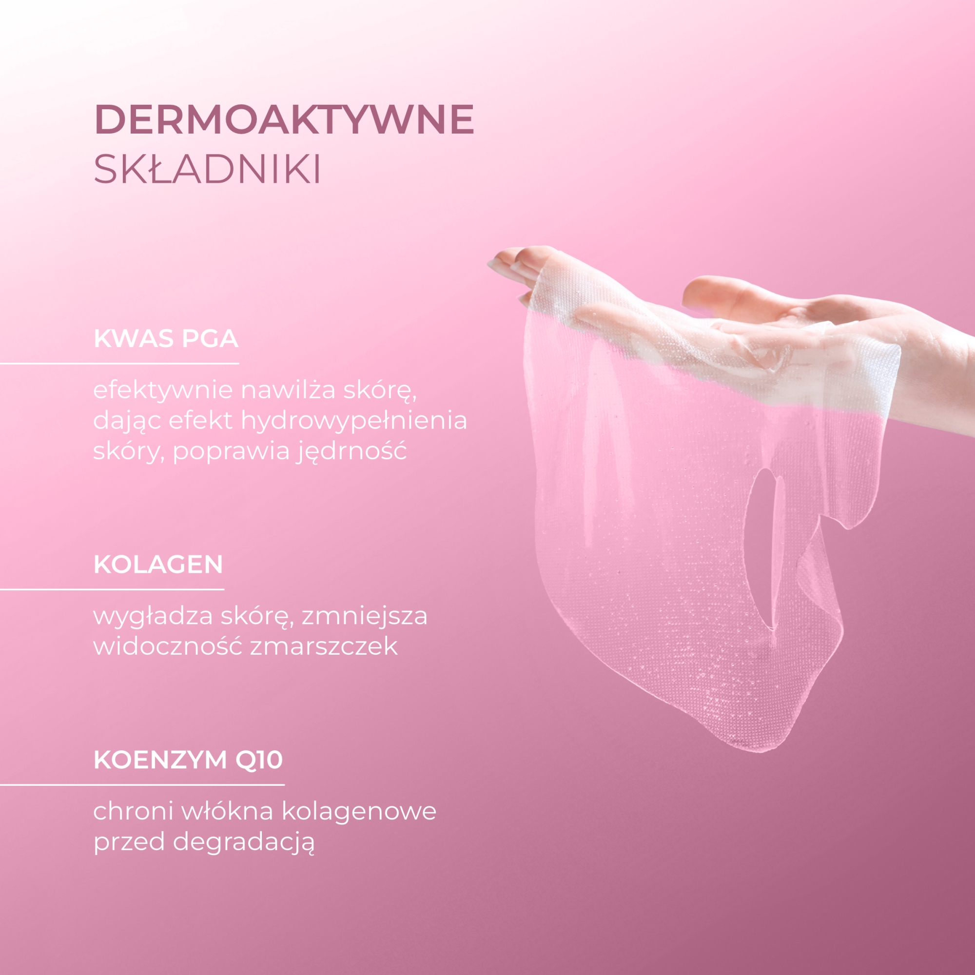 L'biotica, Hydrożelowa Maska do twarzy z kolagenem, 1 sztuka