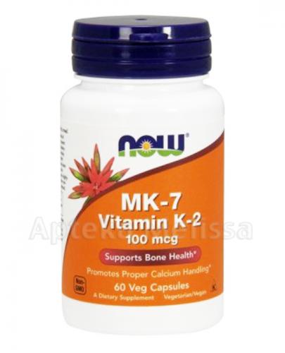 NOW FOODS Witamina K2 MK-7 100 mcg - 60 kaps. zdjęcie