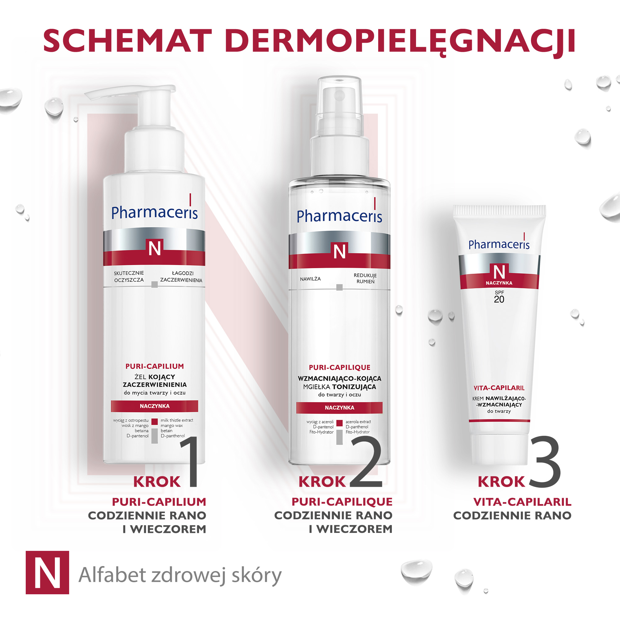 Pharmaceris N Puri-Capilique, tonik-mgiełka wzmacniający naczynka, 200 ml
