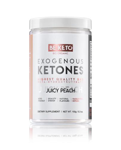 BeKeto Exogenous Ketones Juicy Peach, 150 g, cena, wskazania, własciwości zdjęcie