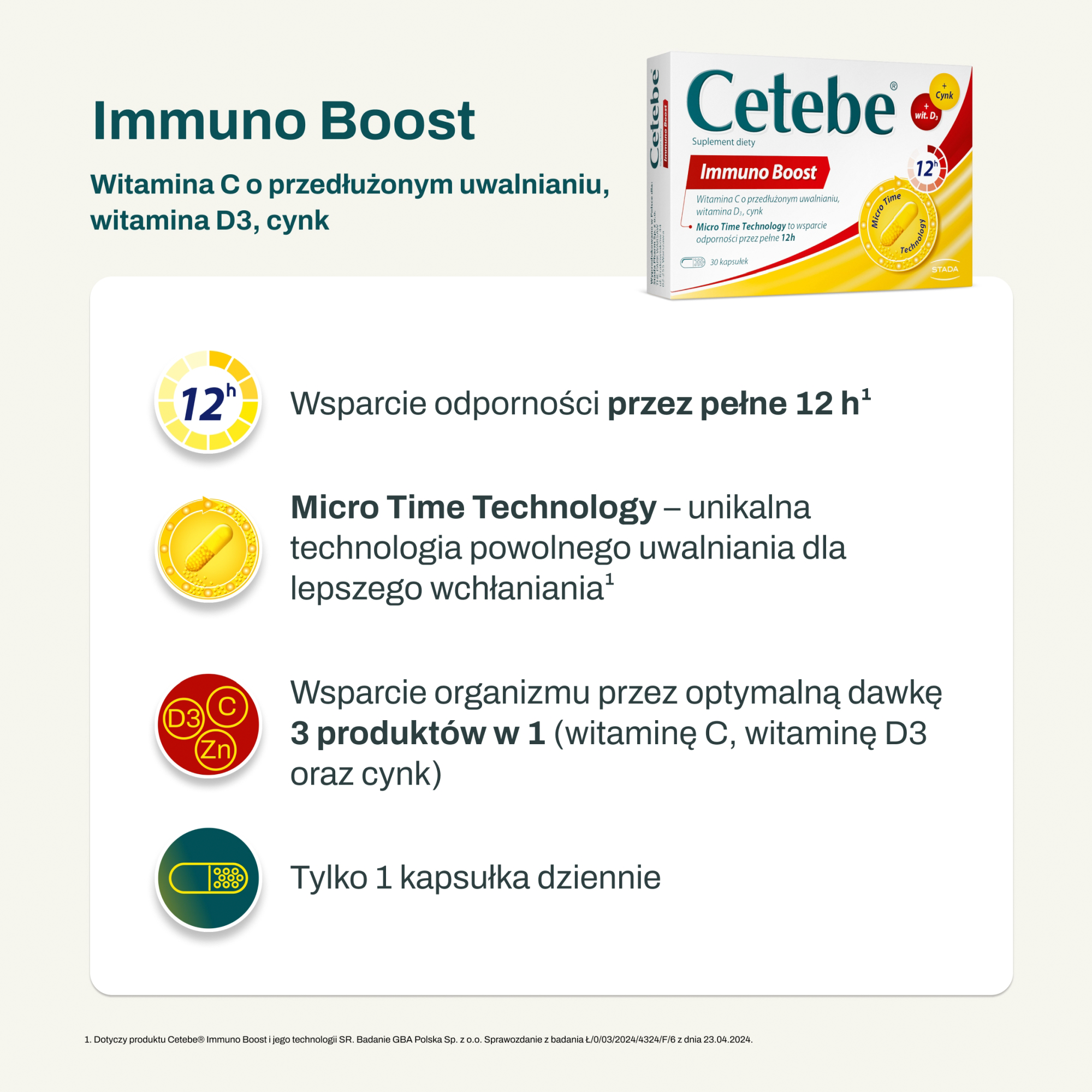 Cetebe Immuno Boost 30 kapsułek