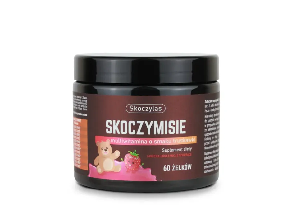 Skoczylas Żelki Skoczymisie multiwitamina o smaku truskawki, 60 sztuk zdjęcie
