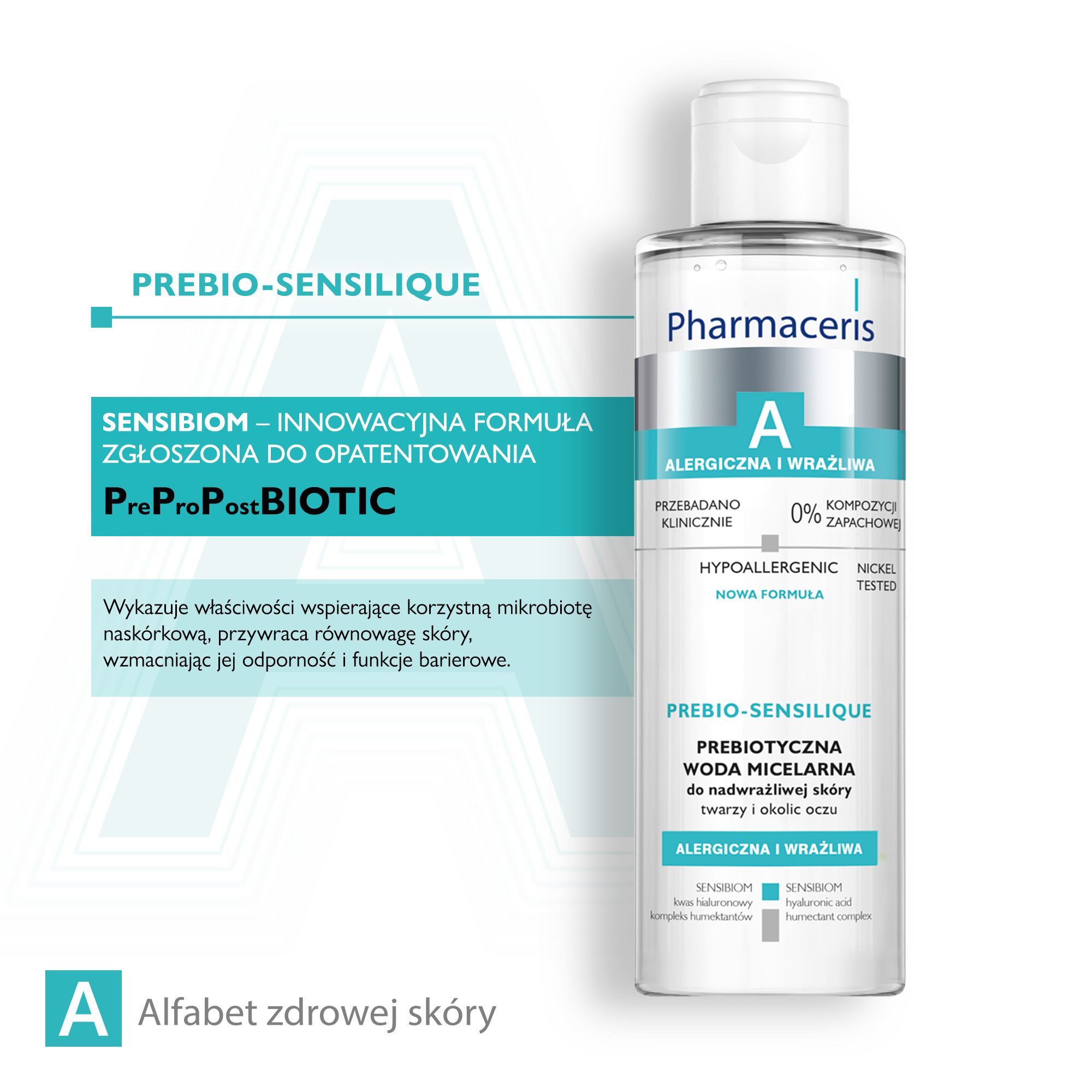 PHARMACERIS A PREBIO-SENSILIQUE Prebiotyczny płyn micelarny, 200 ml 