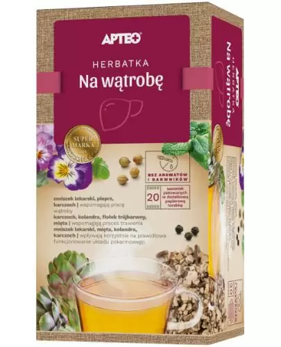Apteo Herbatka na wątrobę 20 saszetek zdjęcie
