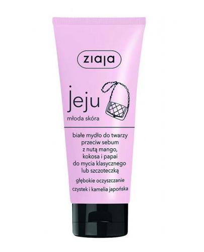 ZIAJA JEJU MŁODA SKÓRA Białe mydło do twarzy przeciw sebum - 75 ml - cena, opinie, właściwości  zdjęcie