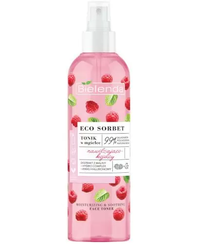 Bielenda Eco Sorbet Malina tonik w mgiełce nawilżająco-kojący 200 ml zdjęcie