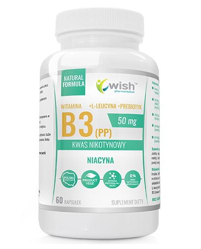 Wish Niacyna 50 mg Kwas Nikotynowy  - 60 kapsułek zdjęcie
