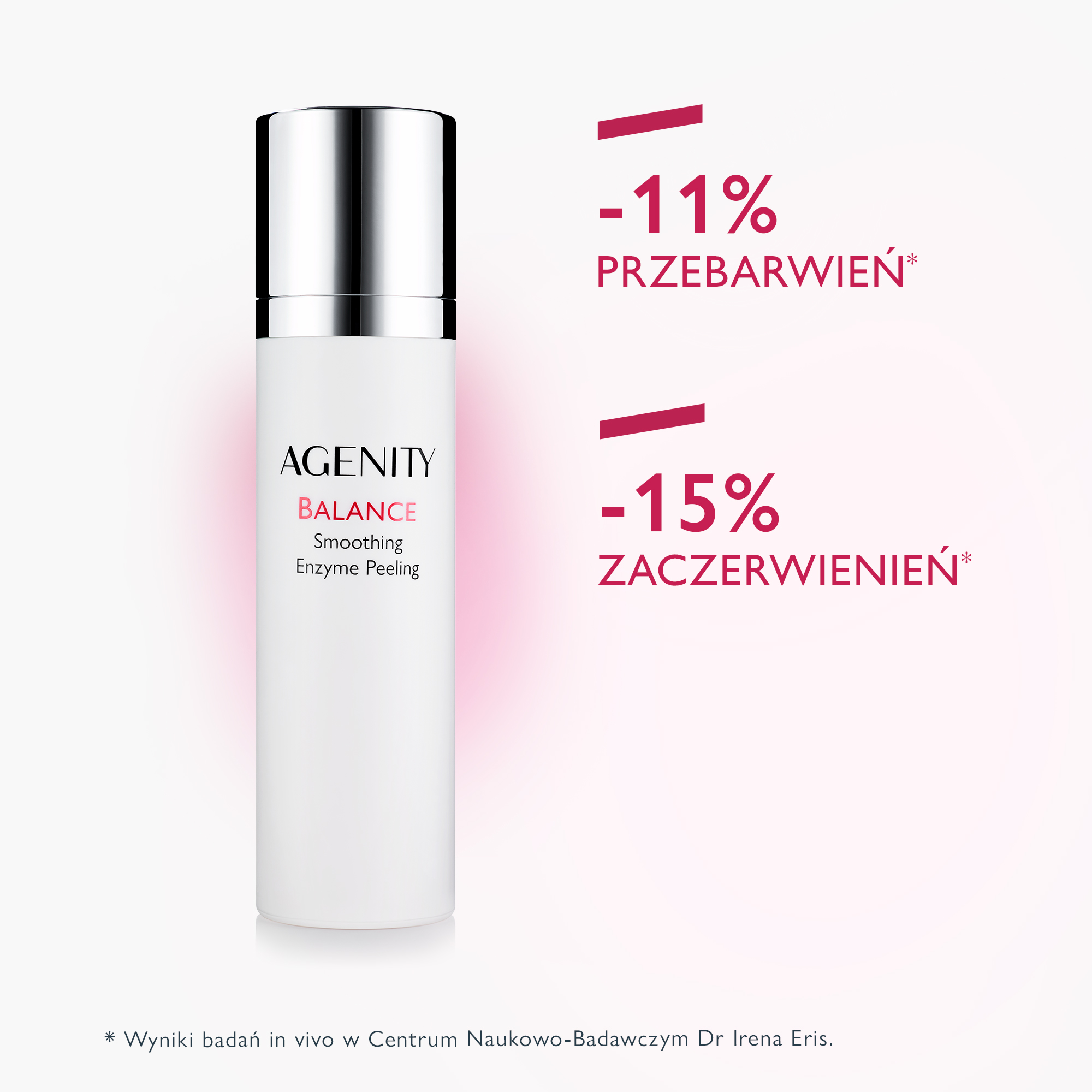 Agenity Balance, Peeling wygładzający do każdego rodzaju skóry enzymatyczny, 75 ml