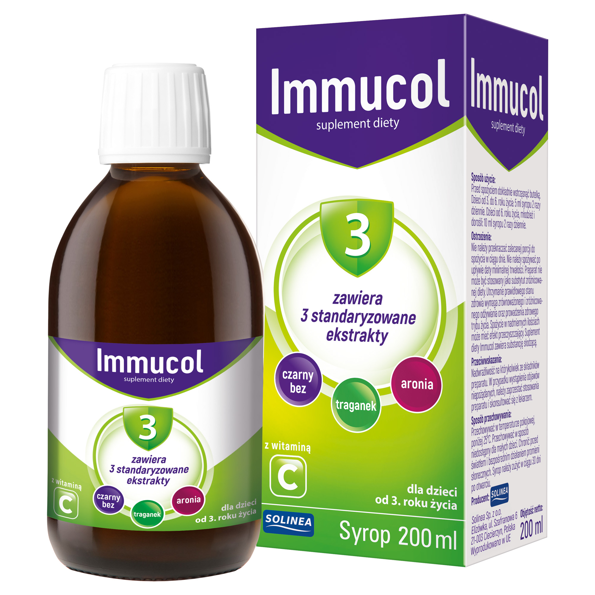 Immucol 3 syrop dla dzieci od 3 roku życia 200 ml zdjęcie