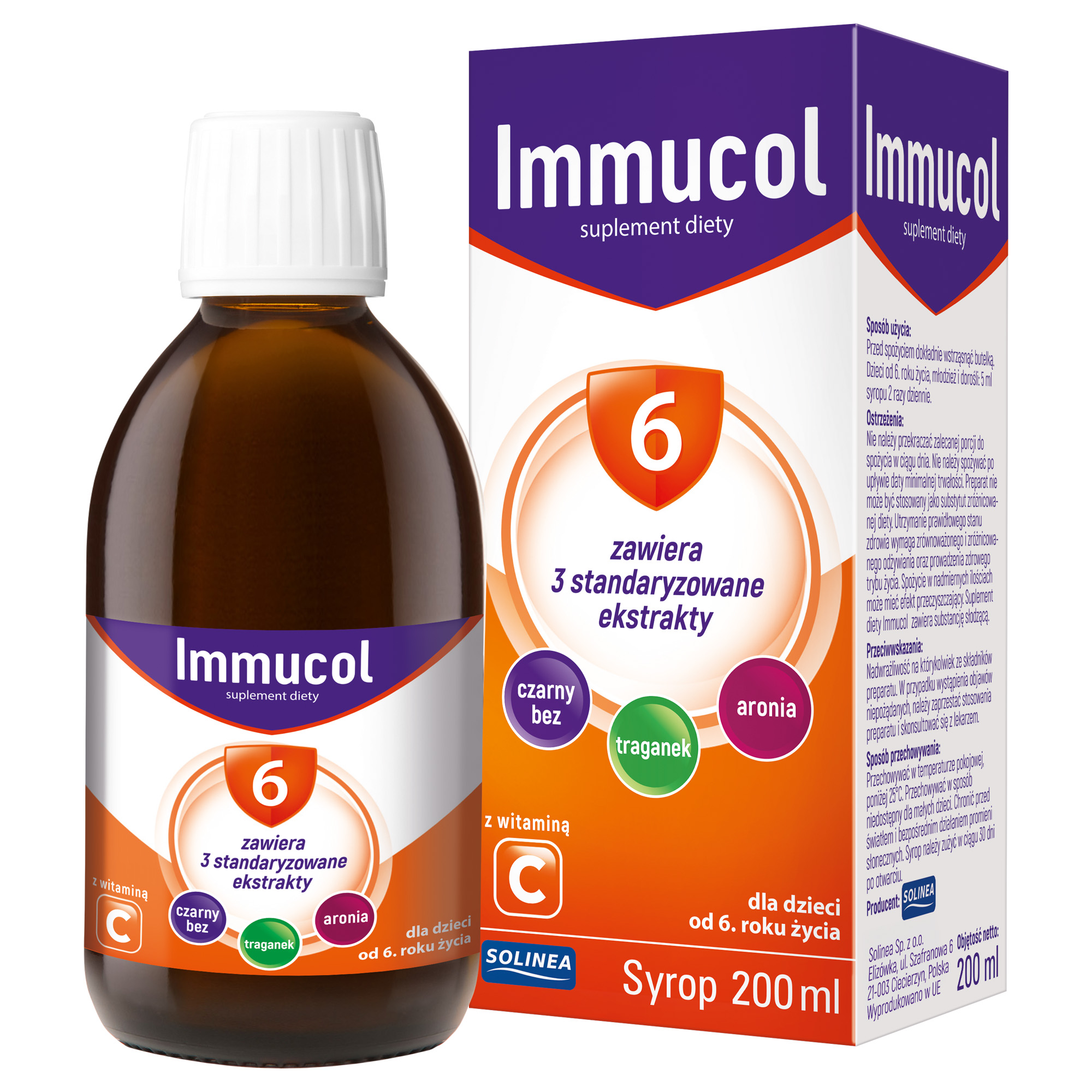 Immucol 6 syrop dla dzieci od 6 roku życia 200 ml zdjęcie
