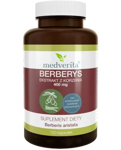 Medverita Berberys ekstrakt z korzenia 400 mg 120 kapsułek zdjęcie