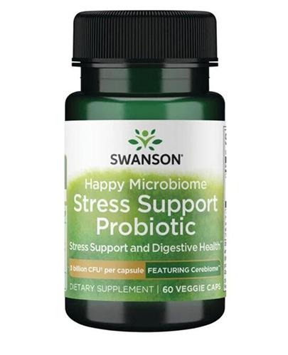 Swanson Happy Microbiome Stress Support Probiotic, 60 kapsułek zdjęcie