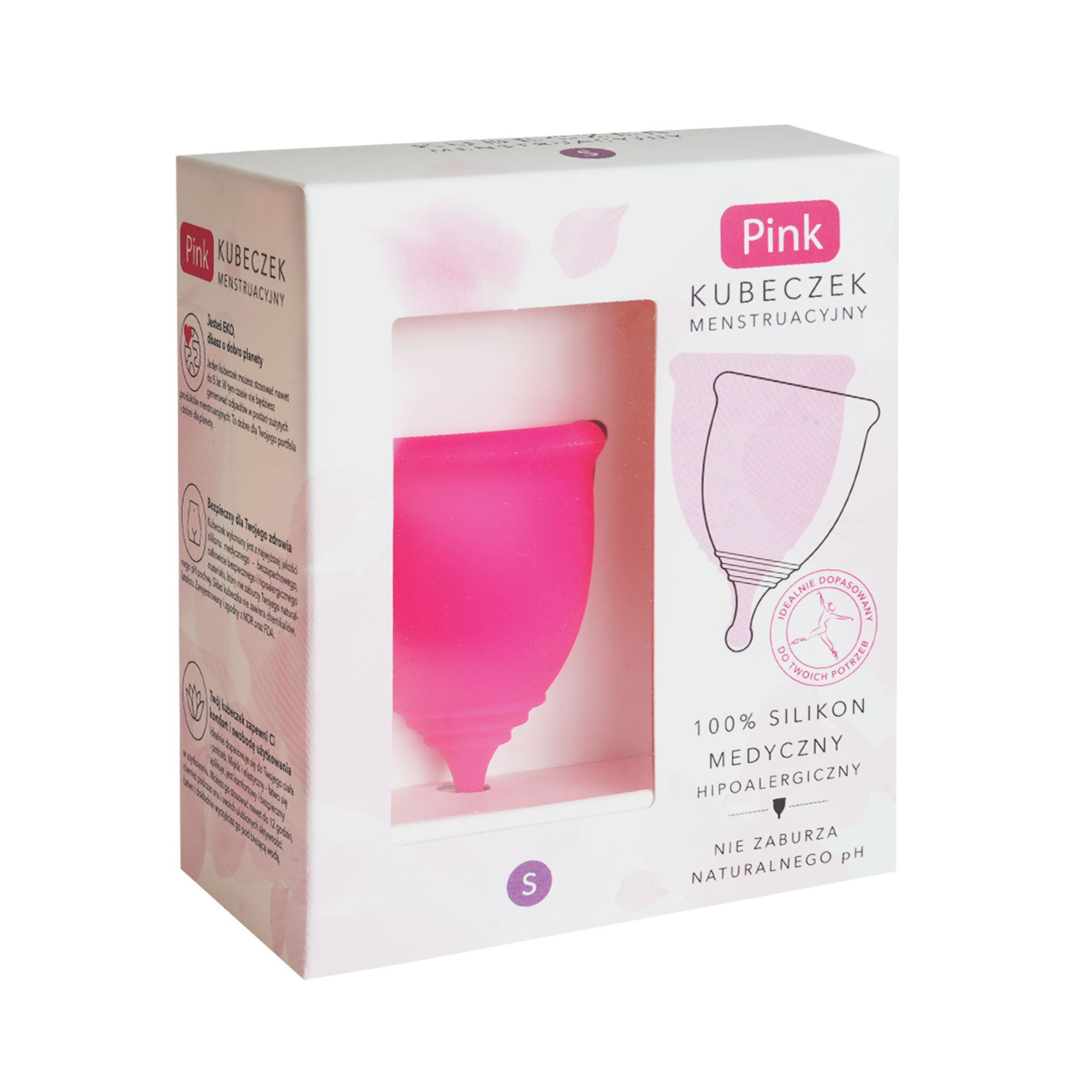 Pink kubeczek menstruacyjny S 1 sztuka zdjęcie