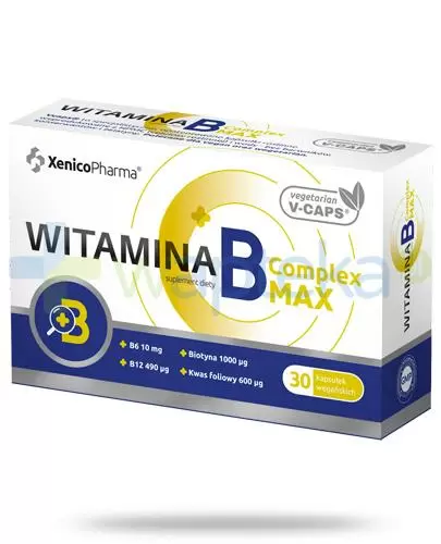 Witamina B Complex Max 30 kapsułek vege Xenico zdjęcie