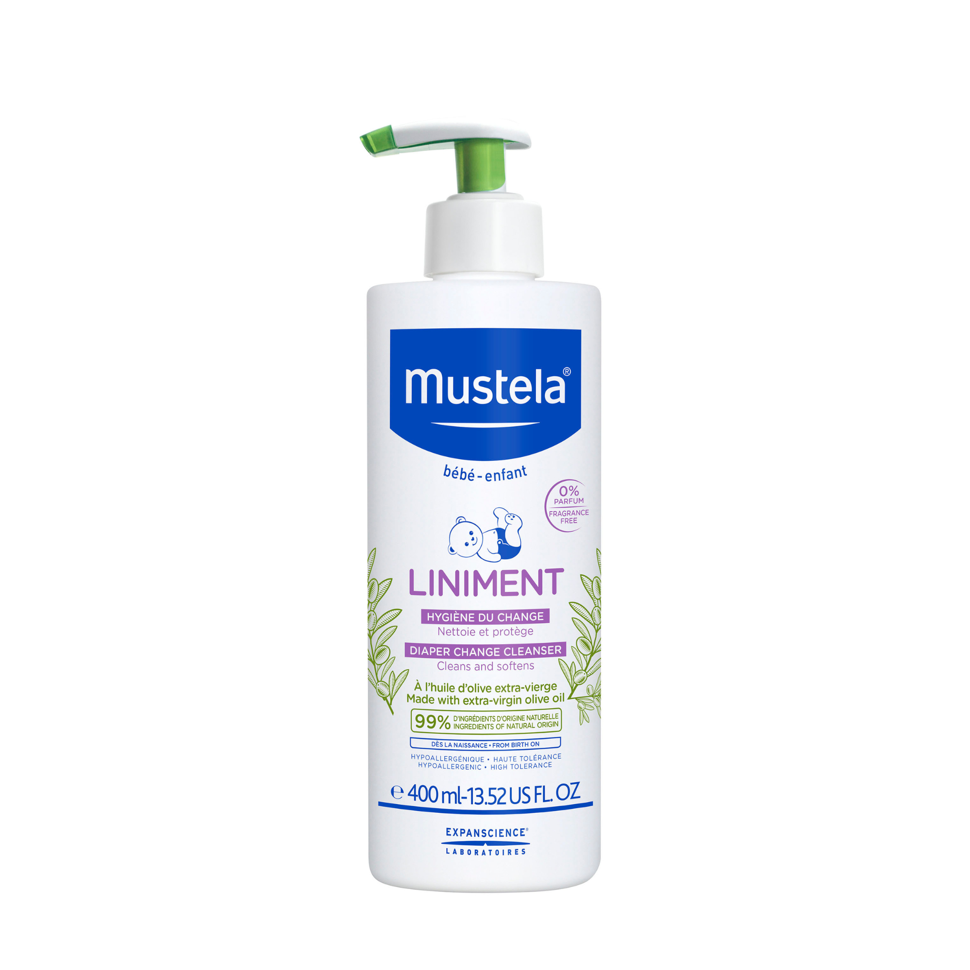 Mustela Bebe Enfant Liniment emulsja pod pieluszkę z pompką 400 ml zdjęcie