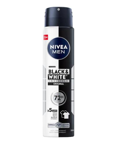 Nivea Men Black & White Invisible Original, Antyperspirant 72h, 250 ml  zdjęcie