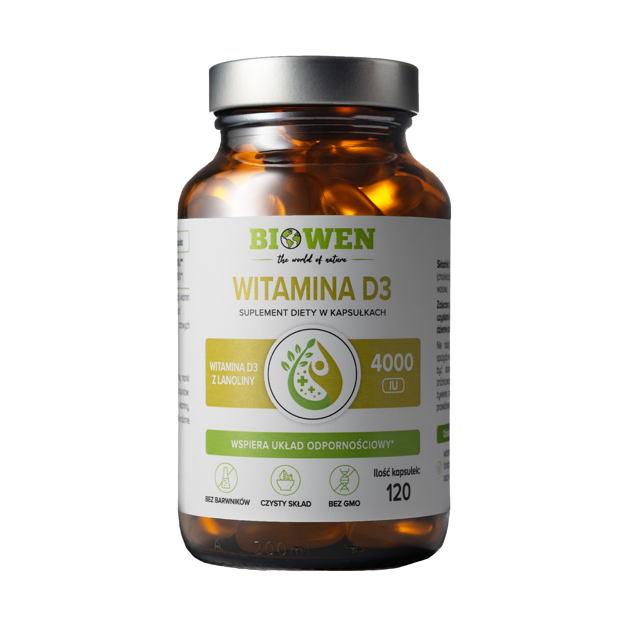 Biowen Witamina D3 4000IU, kapsułki, 120 sztuk  zdjęcie