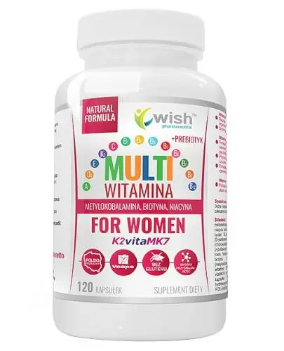 Wish Multiwitamina Complex Womem + Prebiotyk witaminy dla kobiet 120 kapsułek zdjęcie