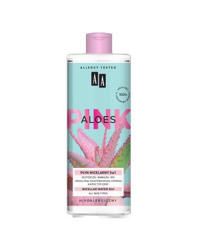 AA ALOES PINK Płyn micelarny 3w1, 400 ml zdjęcie