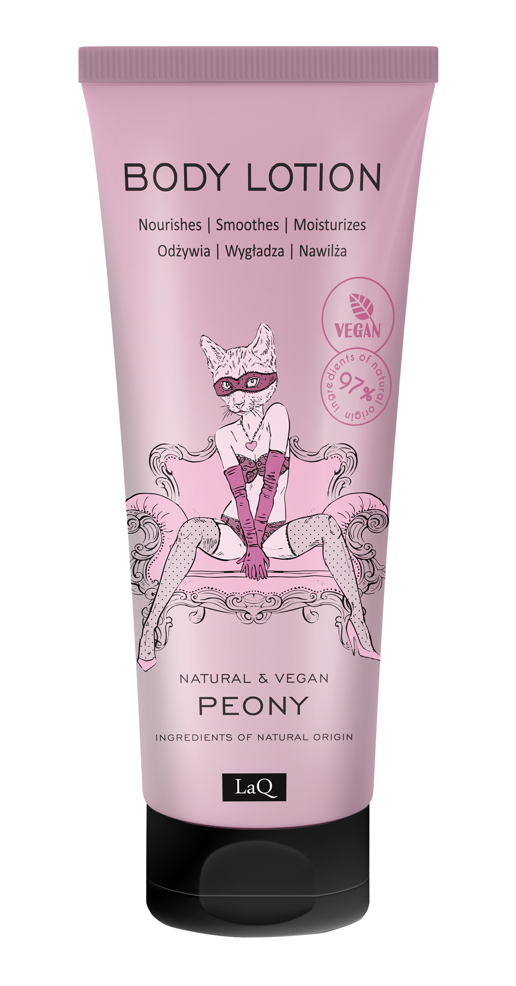 LaQ Kocica Piwonia Naturalny Balsam do ciała w tubie, 200 ml zdjęcie