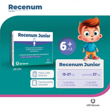 Recenum Junior 30 mg granulat do sporządzania zawiesiny doustnej 10 saszetek