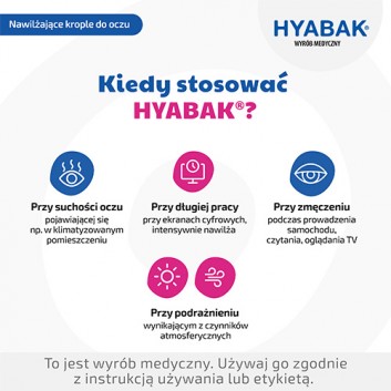 Hyabak 0,15% nawilżające krople do oczu bez konserwantów 10 ml